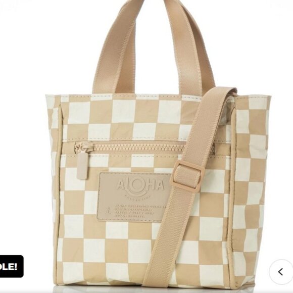 Aloha Collection Crossbody Bag Splash Proof Travel Purse Checkmate New - Picture 2 of 8